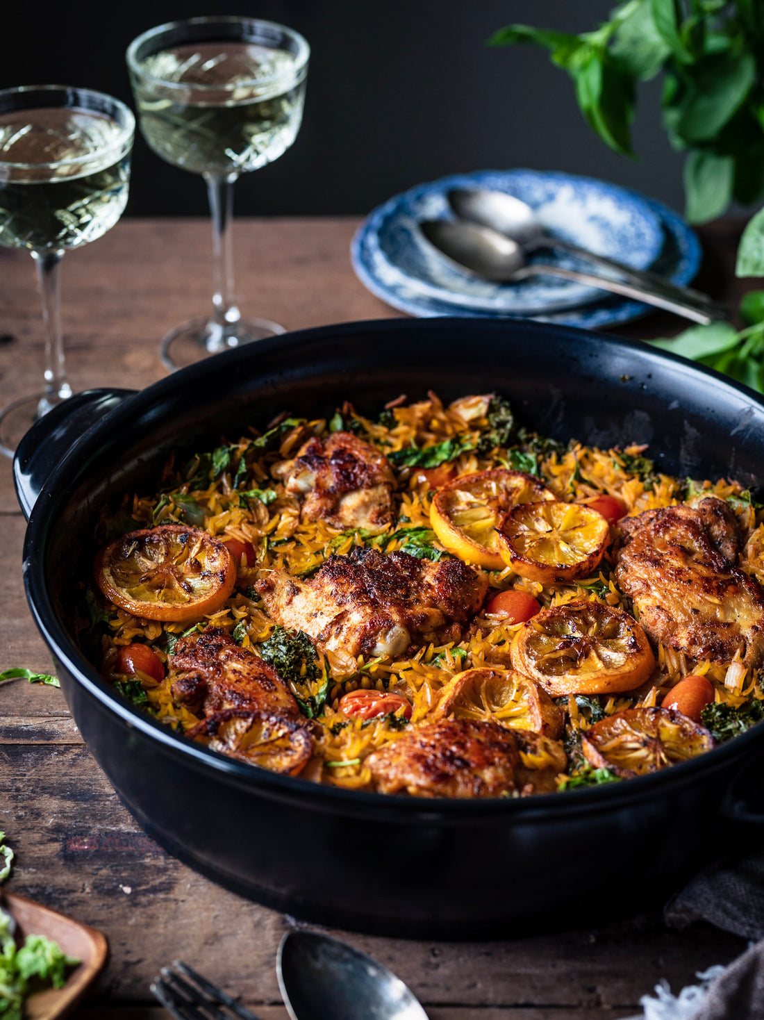 Skillet Lemon Chicken Orzo